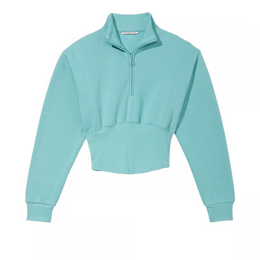 Brand New Cotton Fleece Corset Half-Zip Mock Neck Pullover Never Worn